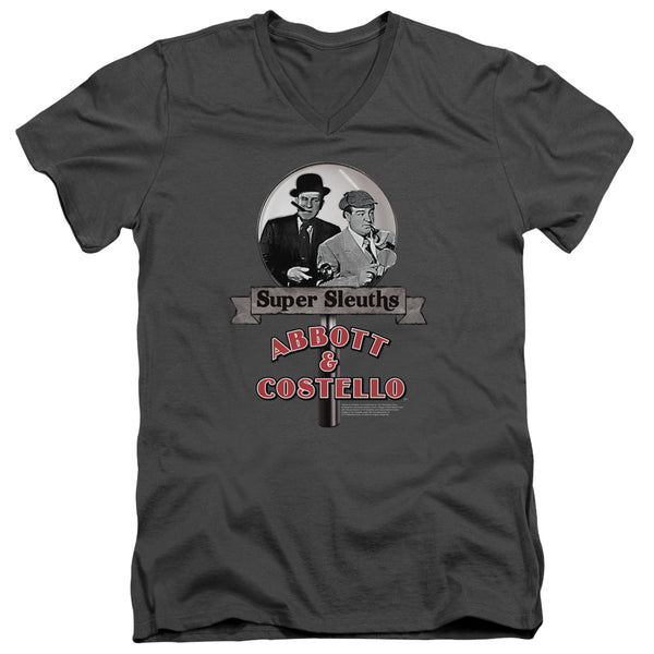 Abbott & Costello - Super Sleuths Adult Slim Fit V Neck Cotton