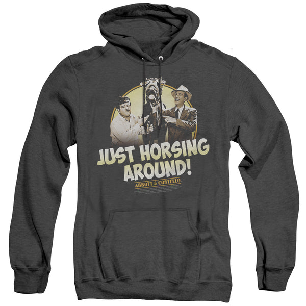 Abbott & Costello - Horsing Around Adult Heather Hoodie
