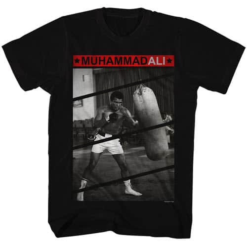 Muhammad Ali with Punching Bag T-Shirt