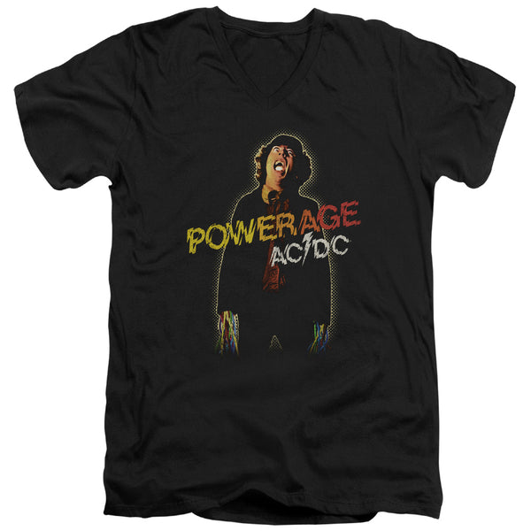 AC-DC - Powerage Adult Slim Fit V Neck Cotton