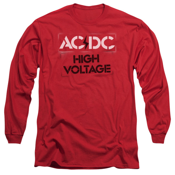 AC-DC - High Voltage Stencil Adult Long Sleeve
