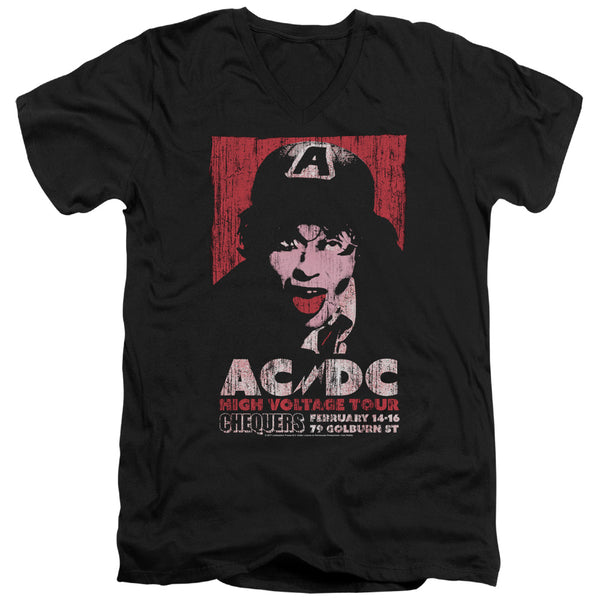 AC-DC - High Voltage Live 1975 Adult Slim Fit V Neck Cotton