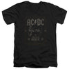 AC-DC - Rock Label Adult Slim Fit V Neck Cotton