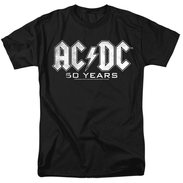 AC-DC 50 Years Logo Adult Regular Fit Short Sleeve