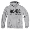 AC-DC 50 Years Logo Black Adult Pullover Hoodie