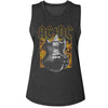 ACDC Fire And Guitar-Ladies Muscle Tank