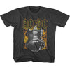 ACDC Fire And Guitar-Youth S/S Tshirt