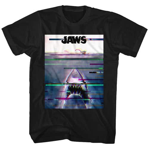 Glitchy Logo Jaws Graphic Shirt