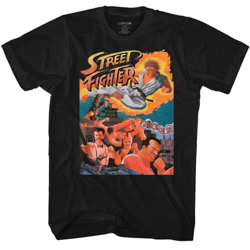 Street Fighter's Character Collage Graphic Shirt