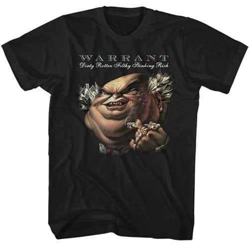 Warrant's Dirty, Rotten, Filthy Stinking Rich Graphic Shirt
