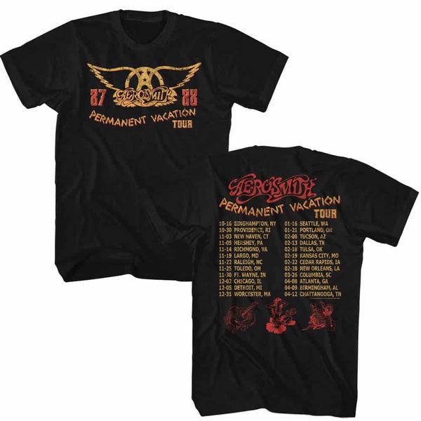 Permanent Tour 87-93-Aerosmith T-Shirt 2-Sided