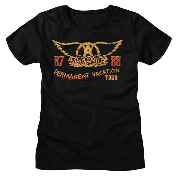 Pv Tour 87 88- Ladies Aerosmith T-Shirt