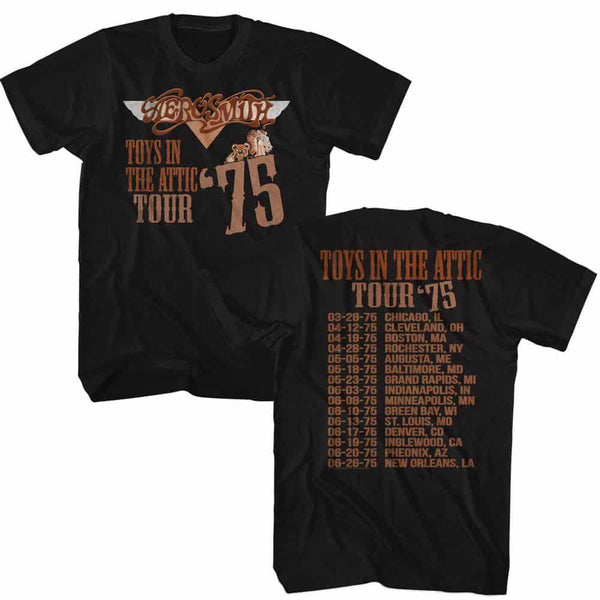 Tita Tour 75-Aerosmith T-Shirt 2-Sided