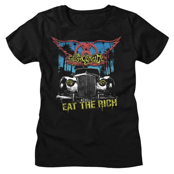 Eat The Rich Car- Ladies Aerosmith T-Shirt