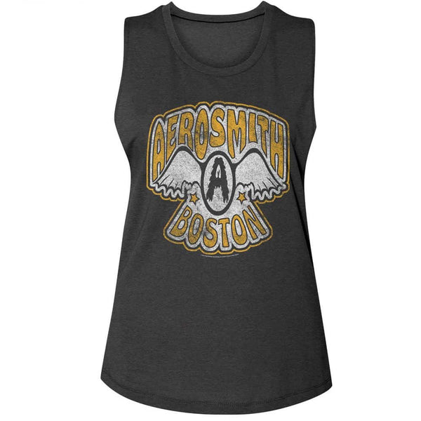 Vtg Logo Boston- Ladies Na Muscle Tank