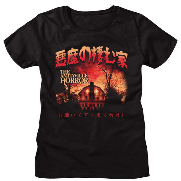 Amityville Horror Ah Kanji-Ladies S/S Tshirt