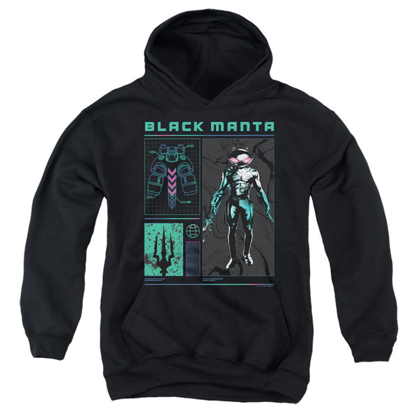 Aquaman And The Lost Kingdom - Black Manta Stats Youth Hooded Sweatshirt