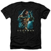 Aquaman Movie - Trident Adult Regular Fit Heather Short Sleeve