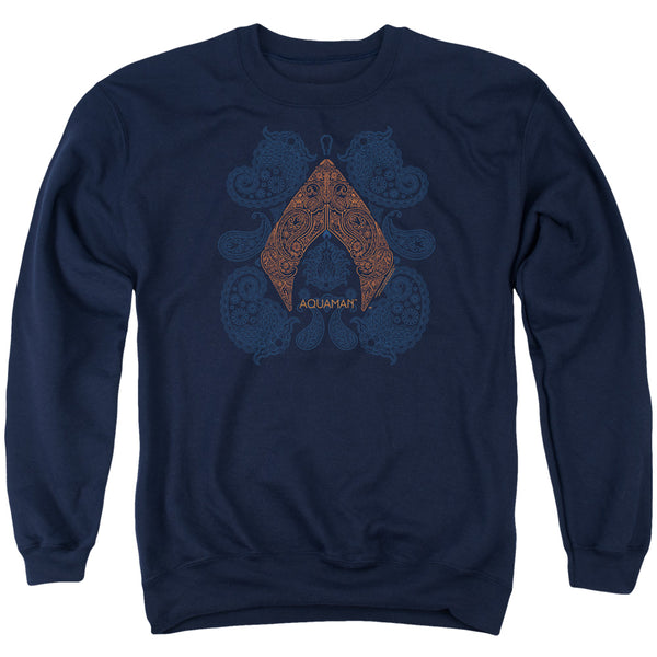 Aquaman Movie - Aqua Paisley Adult Crewneck Sweatshirt