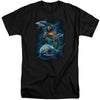 Aquaman Movie - Swimming With Sharks Adult Tall Fit Short Sleeve