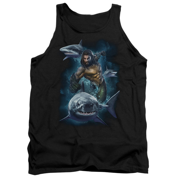 Aquaman Movie - Swimming With Sharks Adult Tank Top