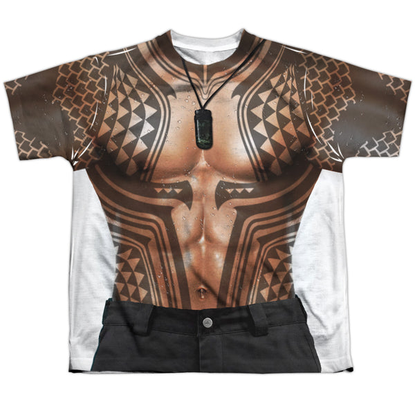 Aquaman Movie - Aquaman Tattoos Youth Short Sleeve 100% Poly