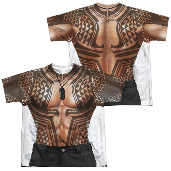 Aquaman Movie - Aquaman Tattoos Youth Short Sleeve 100% Poly