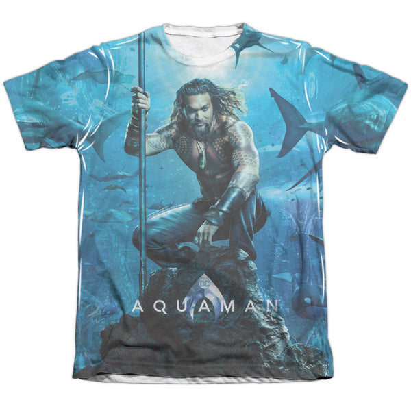 Aquaman Movie - Poster Adult Regular Fit Short Sleeve 65 - 35 Poly - Cotton