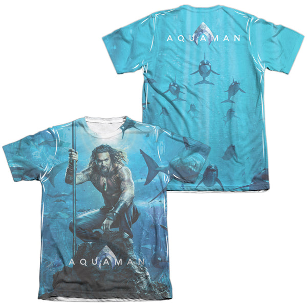 Aquaman Movie - Poster Adult Regular Fit Short Sleeve 65 - 35 Poly - Cotton