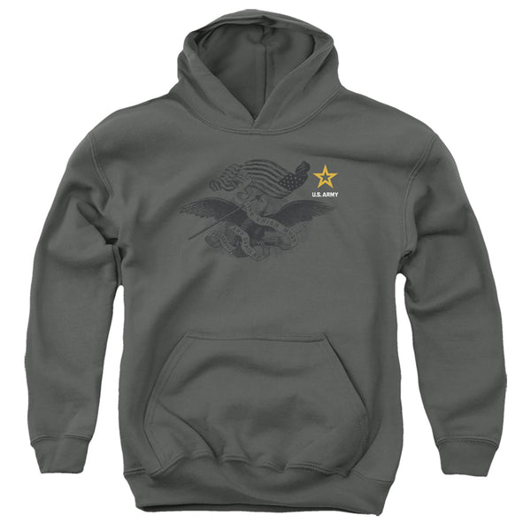 Army - Left Chest Youth Hooded Sweatshirt