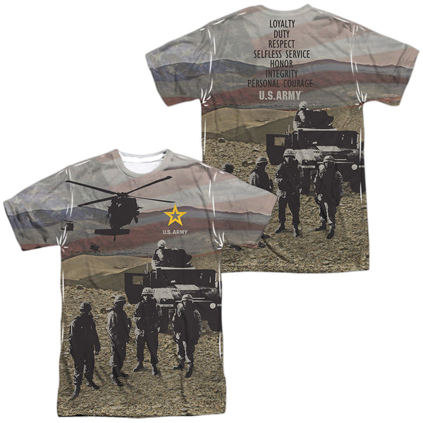 Army - Values (Front - Back Print) Adult Regular Fit Short Sleeve 100% Poly