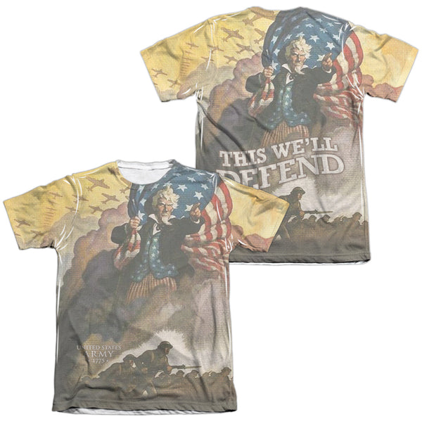 Army - Vintage Poster (Front - Back Print) Adult Regular Fit Short Sleeve 65 - 35 Poly - Cotton