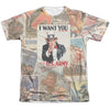 Army - Vintage Collage Adult Regular Fit Short Sleeve 65 - 35 Poly - Cotton