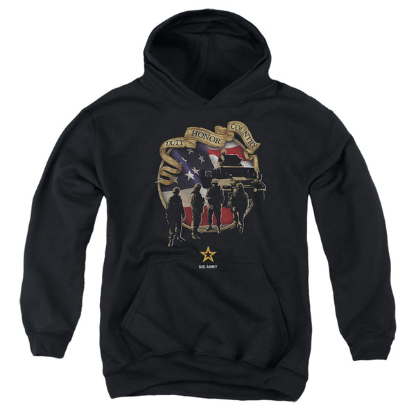 Army - Duty Honor Country Youth Hooded Sweatshirt