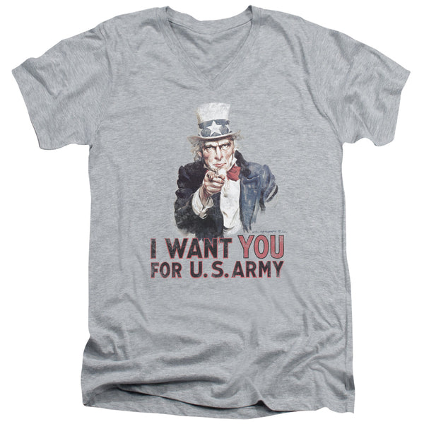 Army - I Want You Adult Slim Fit V Neck Cotton