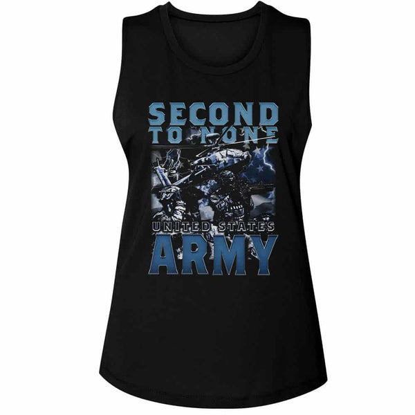 Army Second To None-Ladies Muscle Tank