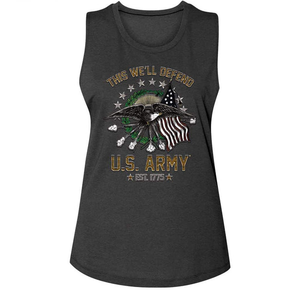 Army This We Will Defend-Ladies Muscle Tank