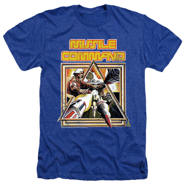 Atari - Missle Commander Adult Regular Fit Heather Short Sleeve