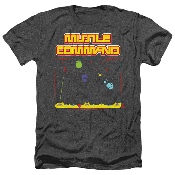 Atari - Missle Screen Adult Regular Fit Heather Short Sleeve