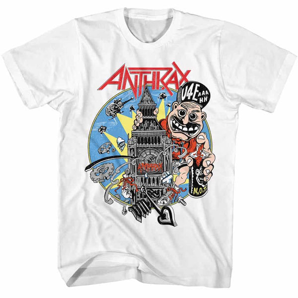 ANTHRAX-ANTHRAX U4EAAAHH-WHITE ADULT S/S TSHIRT