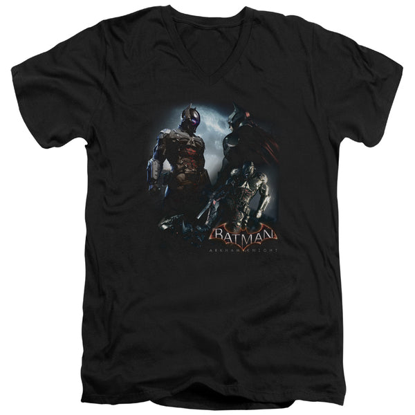 Batman Arkham Knight - Face Off Adult Slim Fit V Neck Cotton