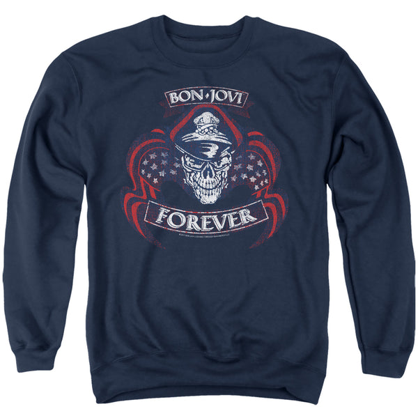 Bon Jovi - Forever Skull Adult Crewneck Sweatshirt