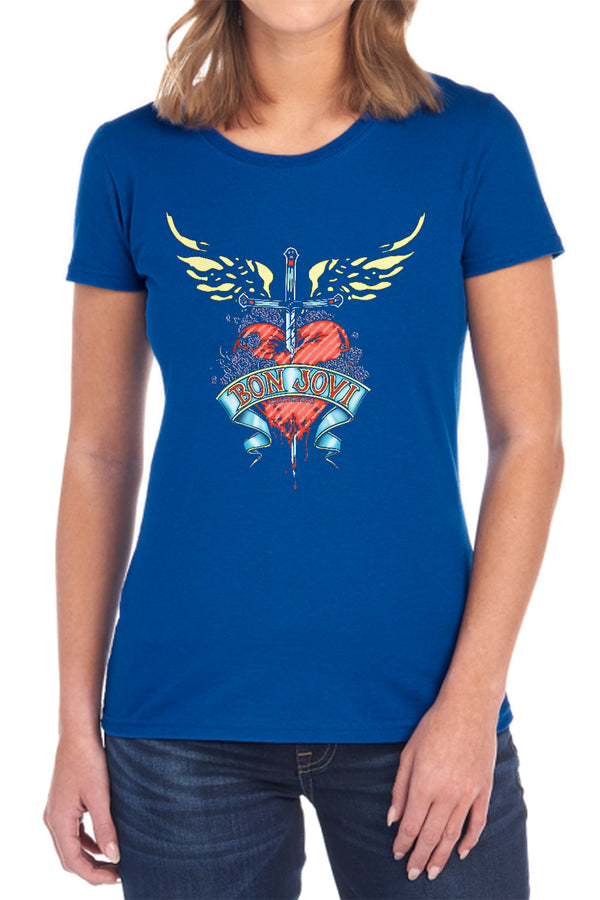Bon Jovi - Daggered Women's Short Sleeve