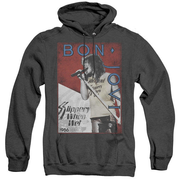 Bon Jovi - 86 Tour Adult Heather Hoodie