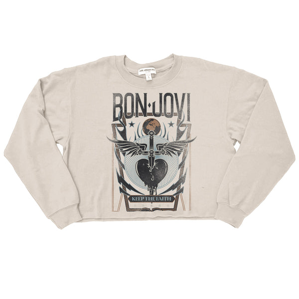 Bon Jovi - Keep The Faith Crop Sweatshirt