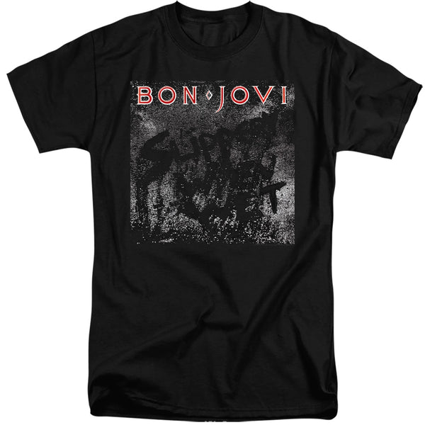Bon Jovi - Slippery Cover Adult Tall Fit Short Sleeve