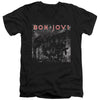 Bon Jovi - Slippery Cover Adult Slim Fit V Neck Cotton
