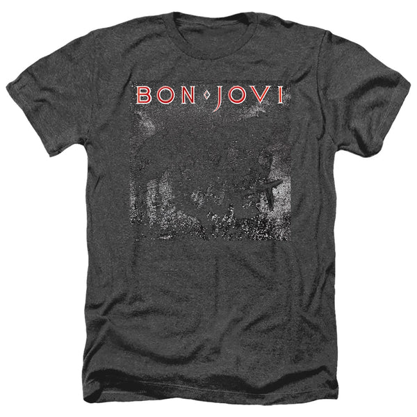 Bon Jovi - Slippery Cover Adult Regular Fit Heather Short Sleeve