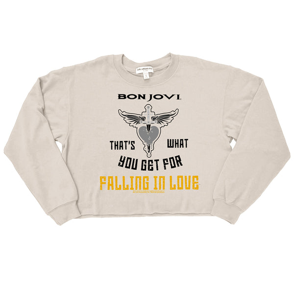 Bon Jovi - Bon Jovi Falling In Love Crop Sweatshirt
