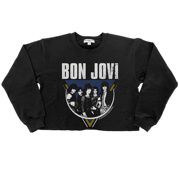 Bon Jovi - Bon Jovi Vintage Triangle Crop Sweatshirt